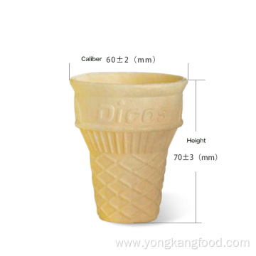 Flat mouth ice cream cone